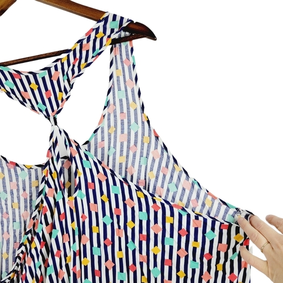 ModCloth striped razorback tank size 4X - Picture 9 of 11